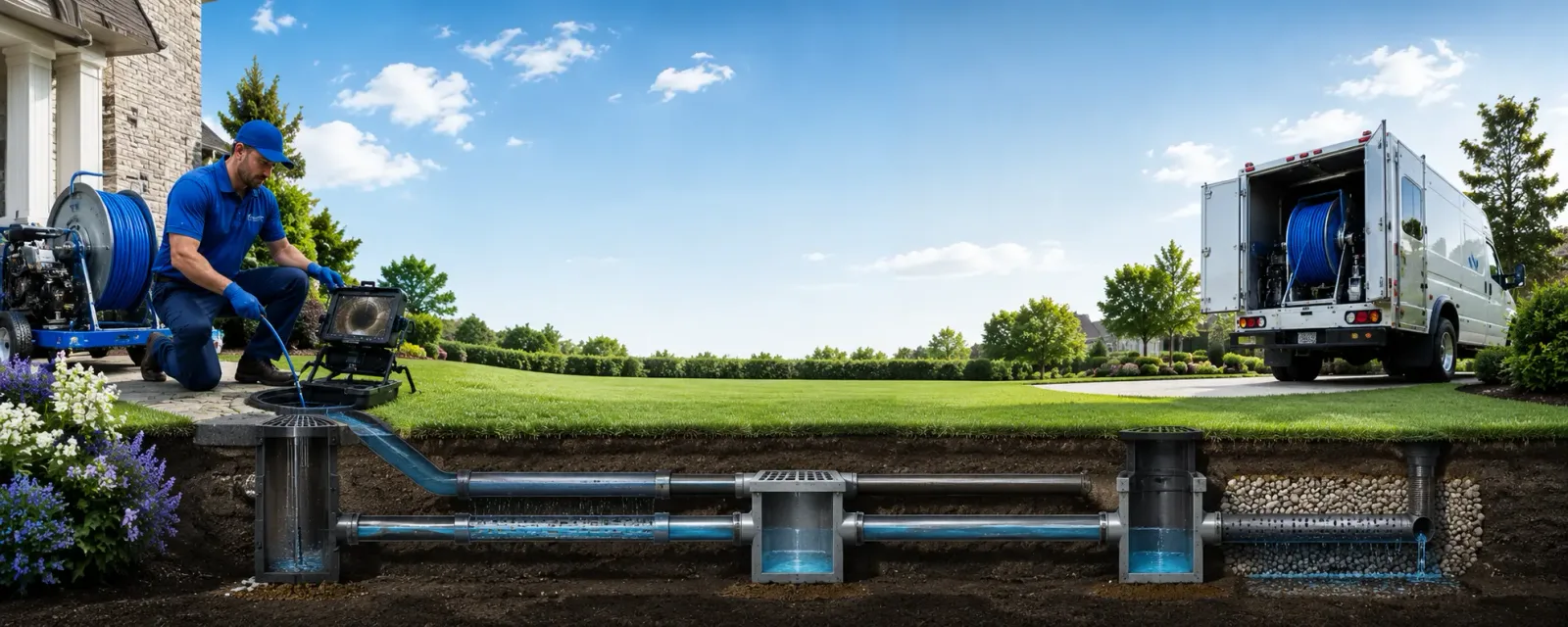 Outdoor drain cleaning information for Rockbridge, OH